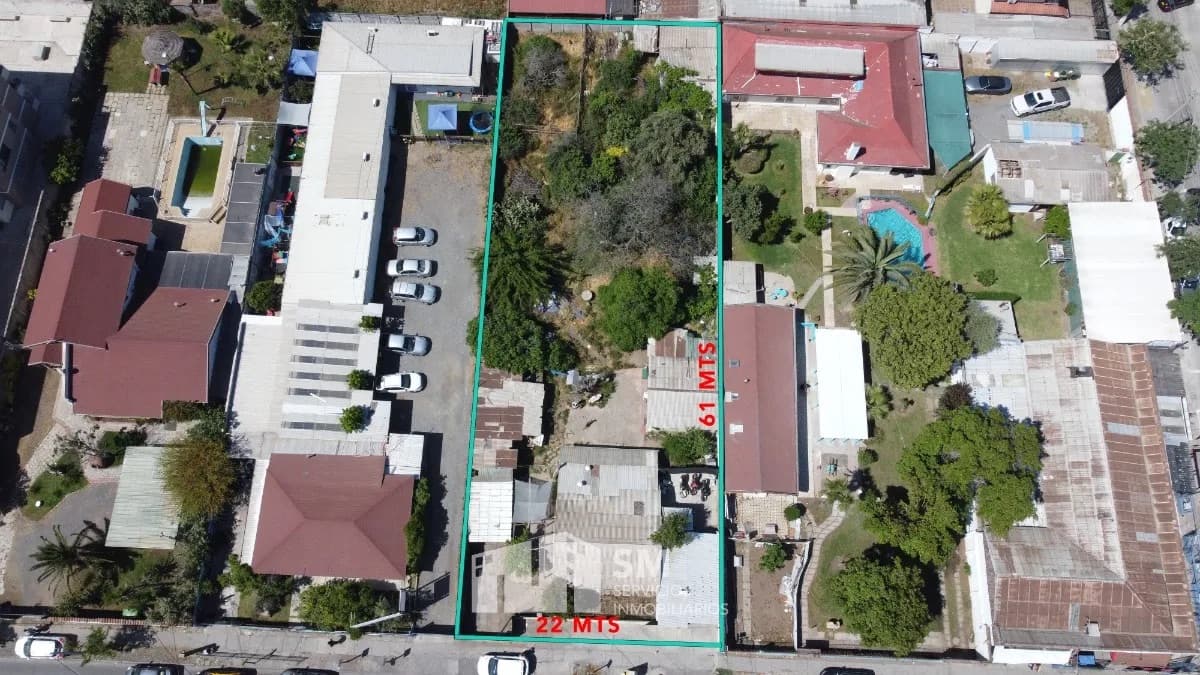 Vista aérea actual del terreno